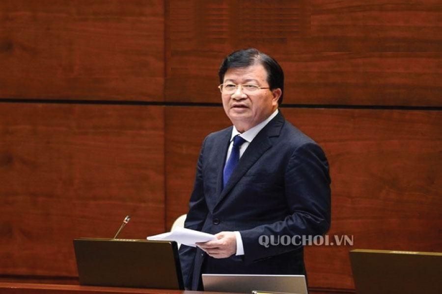 Phó Thủ tướng Chính phủ Trịnh Đình Dũng giải trình tiếp thu ý kiến của các Đại biểu vào chiều 27.5. Ảnh:Quochoi.vn