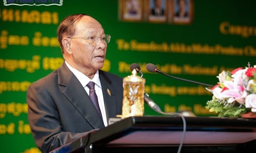 Chủ tịch Quốc hội Campuchia Heng Samrin. Ảnh: Phnom Penh Post