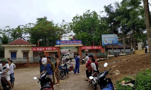 Trường Tiểu học xã Đồng Lương, huyện Lang Chánh, Thanh Hoá - nơi xảy ra án mạng. 