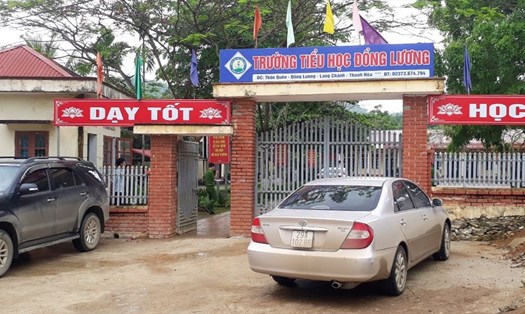 Trường tiểu học Đồng Lương, huyện Lang Chánh (Thanh Hóa), nơi xảy ra sự việc. 