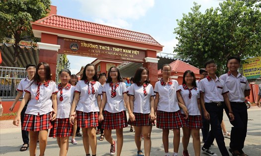 Học sinh Trường THCS-THPT Nam Việt. Ảnh: Website nhà trường