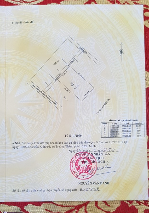 Sổ đỏ giả mà vị cựu cảnh sát dùng để lừa