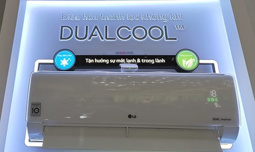 Điều hòa thanh lọc không khí và tiết kiệm điện năng LG Dual Cool Inverter. 