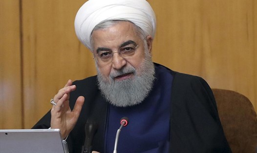 Tổng thống Iran Hassan Rouhani trong phiên họp nội các tại Tehran ngày 8.5.2019. Ảnh: AP