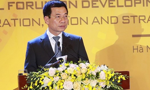 Bộ trưởng Bộ TT&TT Nguyễn Mạnh Hùng. Ảnh: Hải Nguyễn