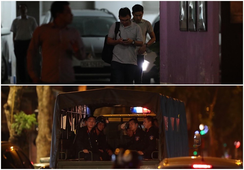 Nhiều chiến sĩ cười tươi sau khi việc khám xét hoàn tất.