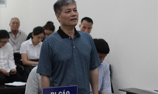 Bị cáo Nguyễn Ngọc Sự tại phiên tòa ngày 10.6. Ảnh Trần Vương