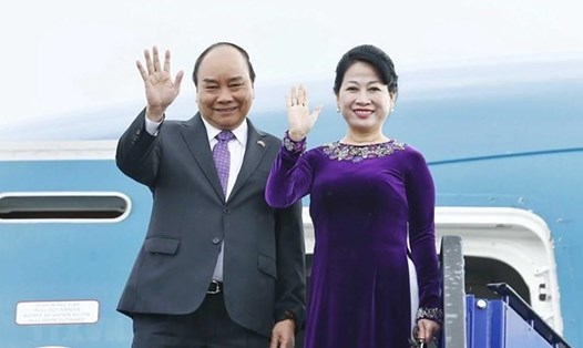 Thủ tướng Nguyễn Xuân Phúc và Phu nhân. Ảnh: TTXVN.