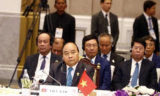 Thủ tướng Nguyễn Xuân Phúc dự Phiên toàn thể Hội nghị cấp cao ASEAN lần thứ 34. Ảnh: TTXVN