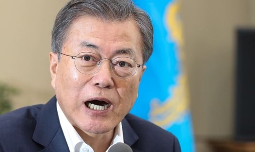 Tổng thống Hàn Quốc Moon Jae-in. Ảnh: Yonhap.