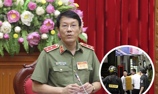 Trung tướng Lương Tam Quang - Chánh Văn phòng, Người phát ngôn Bộ Công an. Ảnh Trần Vương