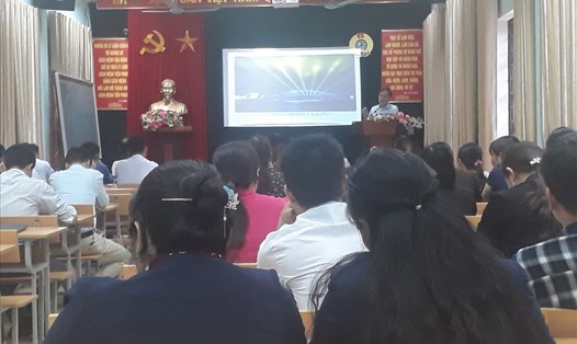 Quang cảnh hội nghị tập huấn của LĐLĐ huyện Si Ma Cai. Ảnh: A.T
