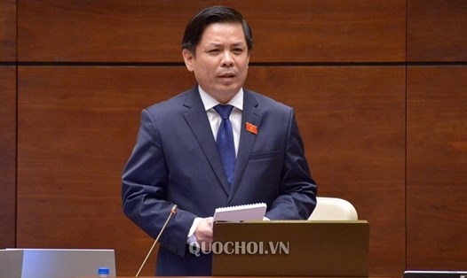Bộ trưởng Bộ Giao thông Vận tải Nguyễn Văn Thể trả lời chất vấn trước Quốc hội ngày 5.6.