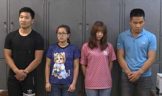 Nhóm 4 tin tặc bị tạm giữ hình sự (ảnh:bocongan.gov.vn).