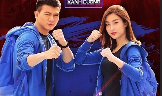Mỹ Linh và Lê Xuân Tiền ở đội Xanh dương. Ảnh: BTC.