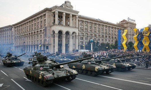 Lễ diễu binh mừng Quốc khánh Nga ngày 24.8 tới bị hủy. Ảnh: Tass.
