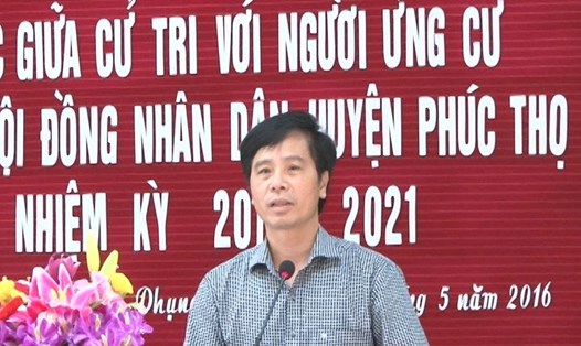 Cựu Bí thư huyện Phúc Thọ Hoàng Mạnh Phú. Ảnh Cổng thông tin huyện.