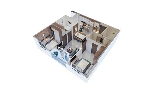 Nội thất bên trong căn hộ EcoHome 3 được thiết kế hiện đại, tối ưu công năng sử dụng. Ảnh: PV
