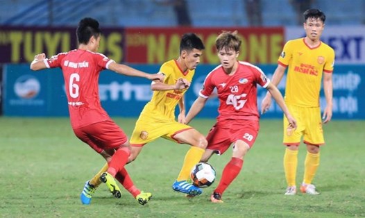 DNH Nam Định đánh bại Viettel với tỉ số 2-0 ngay trên sân nhà. Ảnh: VPF