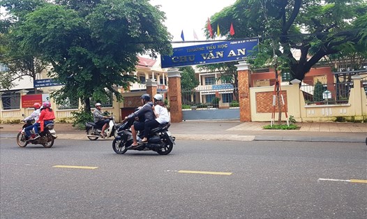 Trường tiểu học Chu Văn An (TP.Pleiku, Gia Lai) - nơi bị các đối tượng giả danh Thanh tra lừa tiền giáo viên. Ảnh Đình Văn