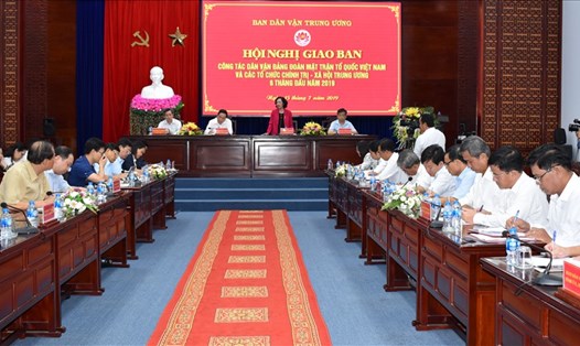 Hội nghị giao ban công tác Dân vận các tỉnh khu vực ĐBSCL tại Bạc Liêu (ảnh Nhật Hồ)
