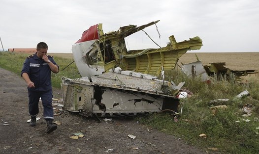Máy bay MH17 bị rơi ở Ukraina. Ảnh: EPA.