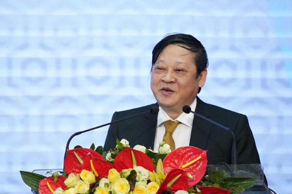 GS.TS Nguyễn Viết Tiến- Thứ trưởng thường trực Bộ Y tế phát biểu tại hội thảo ung thư quốc gia. Ảnh: BTC