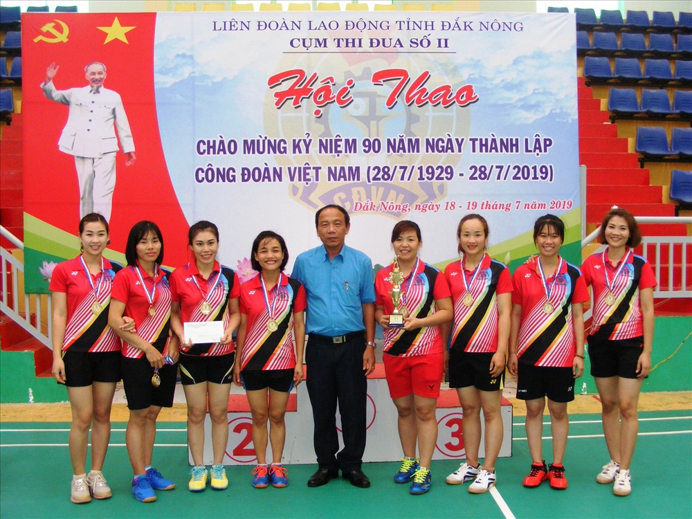 LĐLĐ tỉnh Đắk Nông tổ chức hội thao nhằm tiến tới chào mừng kỷ niệm 90 năm ngày thành lập Công đoàn Việt Nam. Ảnh Quang Hùng