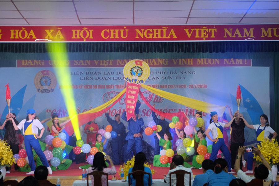 Hội thi đoàn viên công đoàn giỏi ở LĐLĐ quận Sơn Trà ngày 30.5. Ảnh: H.VINH