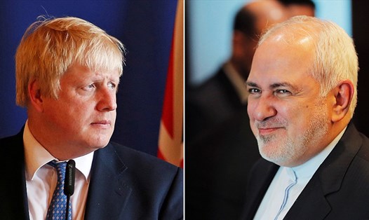 Ông Boris Johnson (trái) và Javad Zarif. Ảnh: Reuters