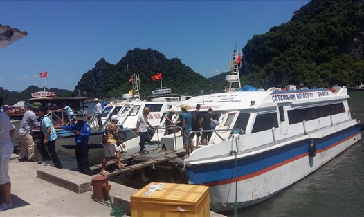 "Cấm" biển đối với tàu ra đảo Cô Tô từ 6h sáng 3.7.2019. Ảnh: Nguyễn Hùng