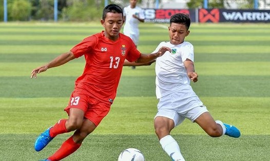 U15 Timor Leste (áo trắng) mang đến bất ngờ lớn tại giải U15 Đông Nam Á 2019 khi toàn thắng 2 trận và dẫn đầu bảng A. Ảnh: Asean Football