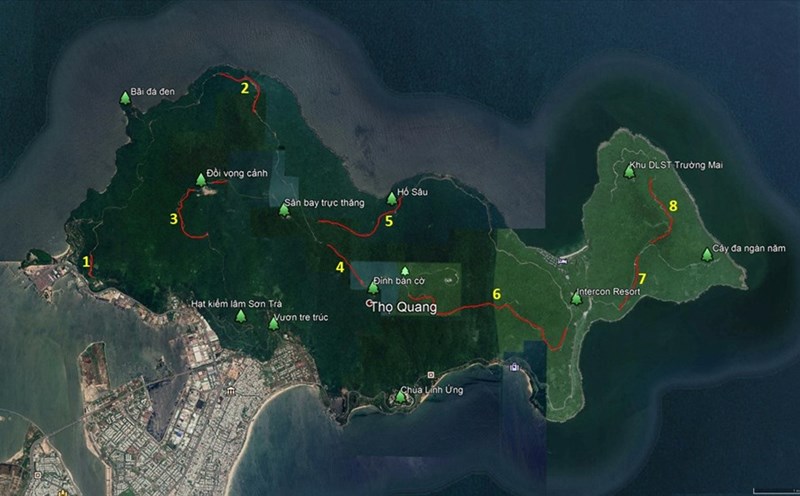 Ảnh chụp từ Google chấm điểm 8 con dốc "tử thần" trên bán đảo Sơn Trà