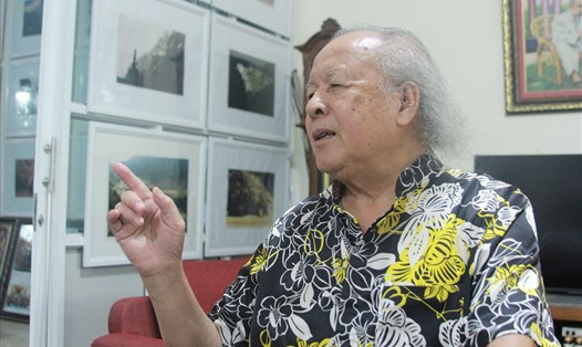 Ông Nguyễn Hữu Trọng (92 tuổi, xã Ba Vì, huyện Ba Vì). Ảnh T.V