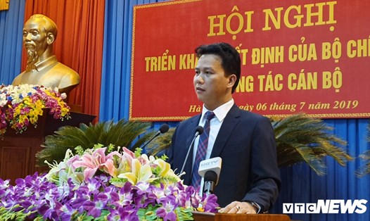 Bí thư Tỉnh uỷ Hà Giang Đặng Quốc Khánh phát biểu sau khi nhậm chức. Ảnh: Quang Tùng/VTC
