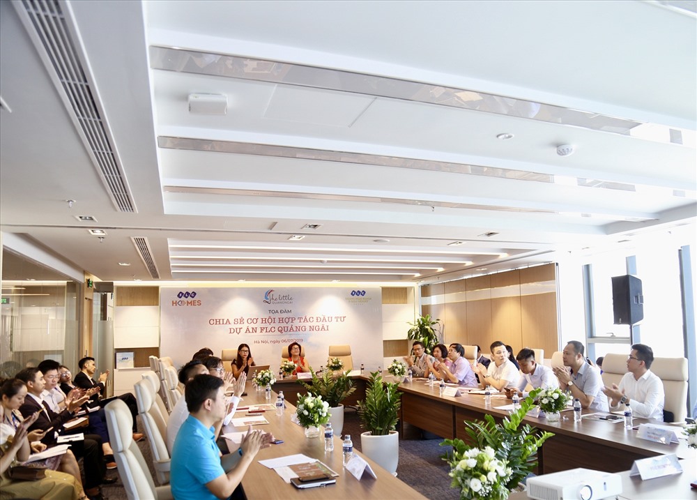 Lễ gặp mặt Đối tác chiến lược dự án FLC Quảng Ngãi đồng thời diễn ra trên cả 3 miền. Ảnh: FLC