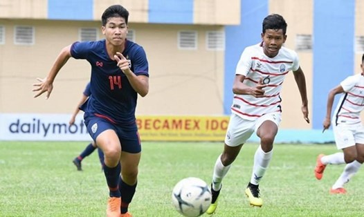 U18 Thái Lan "gây sốc" khi nhận thất bại 3-4 trước đối thủ được xem là yếu nhất bảng B U18 Campuchia. Ảnh: Siam Sport