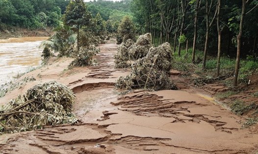 Những ngày qua, mưa lũ hoành hành tỉnh Bình Phước với cường độ rất lớn. Ảnh: G.Đ
