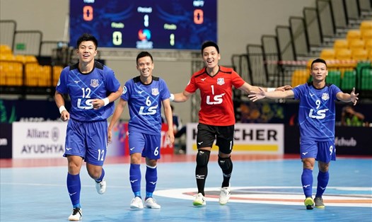 CLB Thái Sơn Nam toàn thắng 3 trận, giành 9 điểm tuyệt đối vào vào tứ kết giải futsal Châu Á 2019 ở vị trí nhất bảng B. Ảnh: T.D