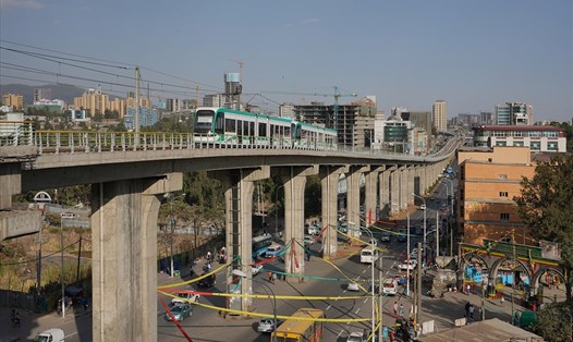 Đường sắt ở Addis Ababa, Ethiopia. Ảnh: Wiki
