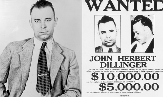 Ảnh truy nã John Dillinger do FBI công bố.