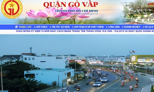 Website quận Gò Vấp trong hệ thống www.hochiminhcity.gov.vn đã hoạt động trở lại bình thường vào lúc 18 giờ 15 ngày 19.8 (chụp màn hình).
