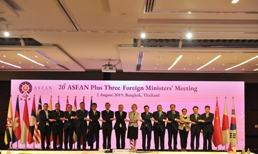 Hội nghị Bộ trưởng Ngoại giao ASEAN+3 lần thứ 20 tại Bangkok, Thái Lan ngày 2.8. Ảnh: Asean2019.go.th.