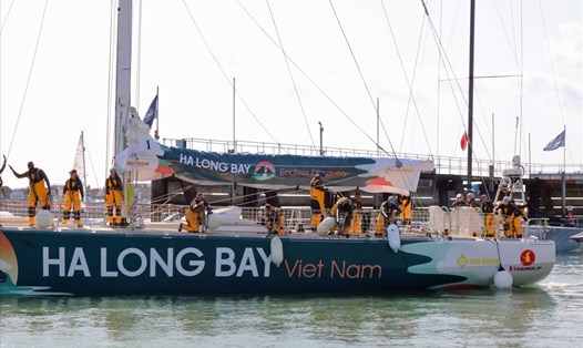 Thuyền buồm "Hạ Long Bay" đã sẵn sàng cho cuộc đua. Ảnh: Clipper Round the World Yacht Race