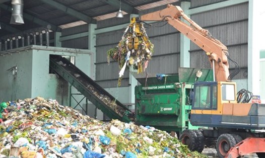 Nhà máy xử lý rác thải Thành phố Cà Mau vẫn hoạt động bình thường (ảnh Baocamau)