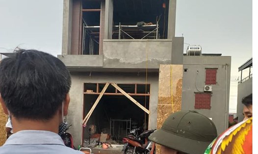 Ngôi nhà xảy ra sự việc 3 người thợ bị điện giật thương vong tại Bắc Ninh. Ảnh: FB