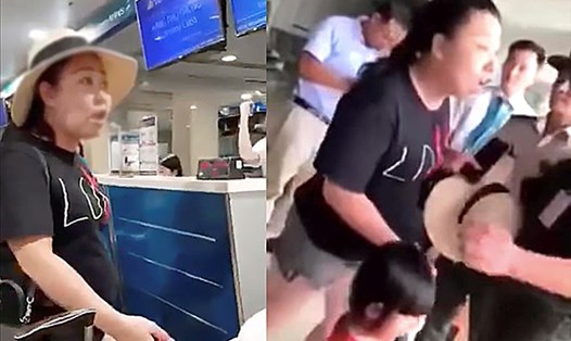 Bà Lê Thị Hiền đòi "chạy 5 triệu Facebook" cho nữ nhân viên hàng không "ế chồng" (ảnh cắt từ clip).