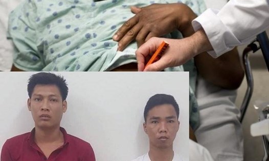 Hai đối tượng Đồng và Hùng bị Công an huyện Thường Tín, Hà Nội bắt giữ về Tội mua bán nội tạng cơ thể người ngày 14.8.2019.  Ảnh: PV