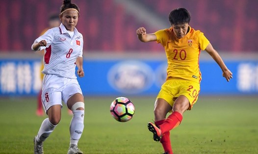 ĐT nữ Việt Nam trong một trận đấu giao hữu quốc tế. Ảnh: TL