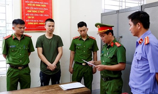 Nguyễn Trọng Hùng bị khởi tố bị can, bắt tạm giam. Ảnh: CA HT
